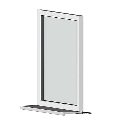 Окно противопожарное одностворчатое E-15 размером 600*900 мм.